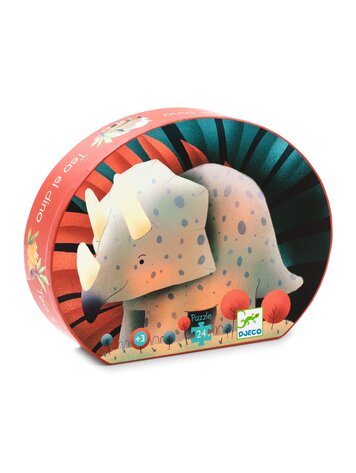 Djeco Silhouette Puzzle - Teo The Dino - 24 pcs