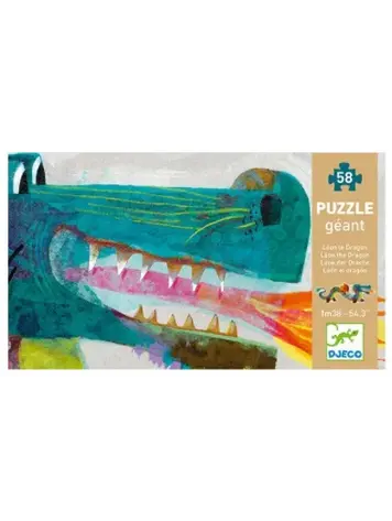 Djeco Giant Puzzle - Leon The Dragon - 58 pcs