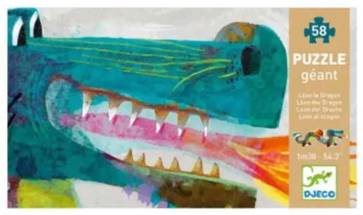 Djeco Grote Puzzel - Leon The Dragon - 58 pcs