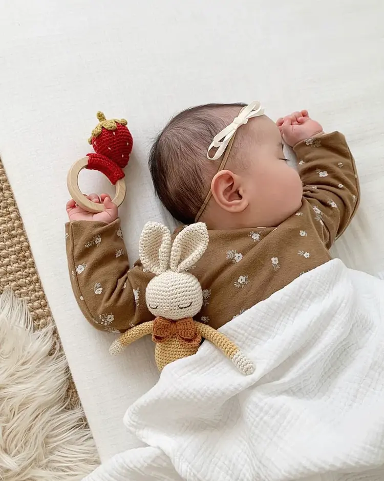 Patti Oslo Strawberry Teething Ring - Red/Burgundy