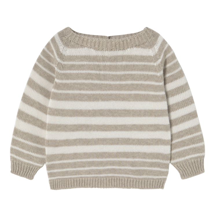 Li & Me Romeo Striped Pearl Knit- Cream/Toasted