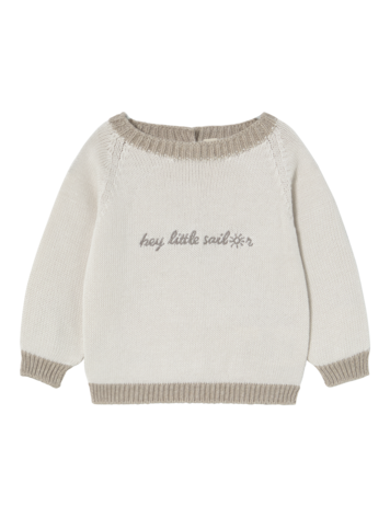 Li & Me Fred Long Sleeve Sweater - Cream/Toasted