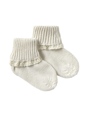 Li & Me Fleur Knit Socks - Cream