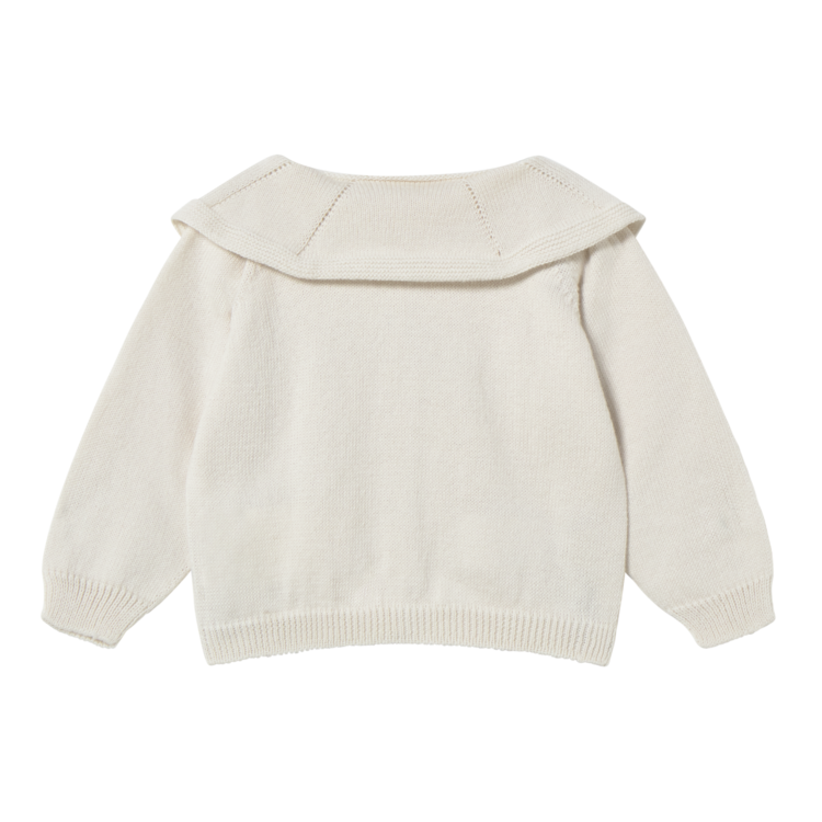 Li & Me Dalhia Embroidered Knit Cardigan - Cream