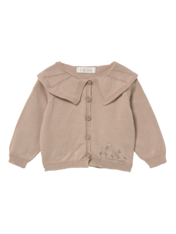 Li & Me Dalhia Embroidered Knit Cardigan - Candy