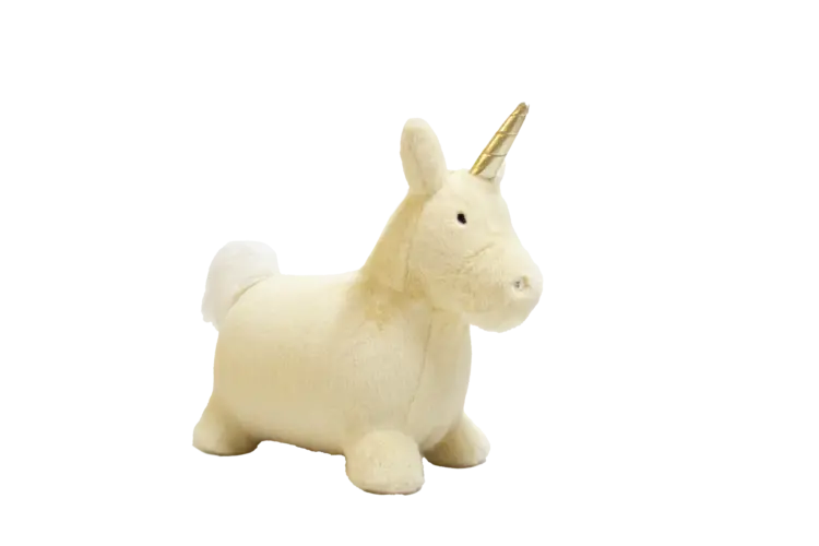 Wild & Soft Zacht Stuiter Dier - Beige Eenhoorn