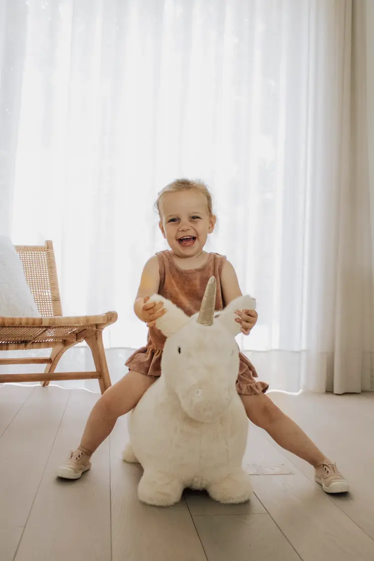 Wild & Soft Soft Bouncy Animal - Beige Unicorn