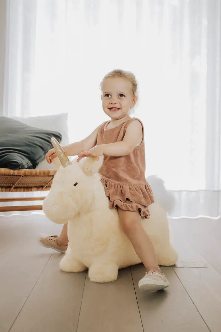 Wild & Soft Soft Bouncy Animal - Beige Unicorn