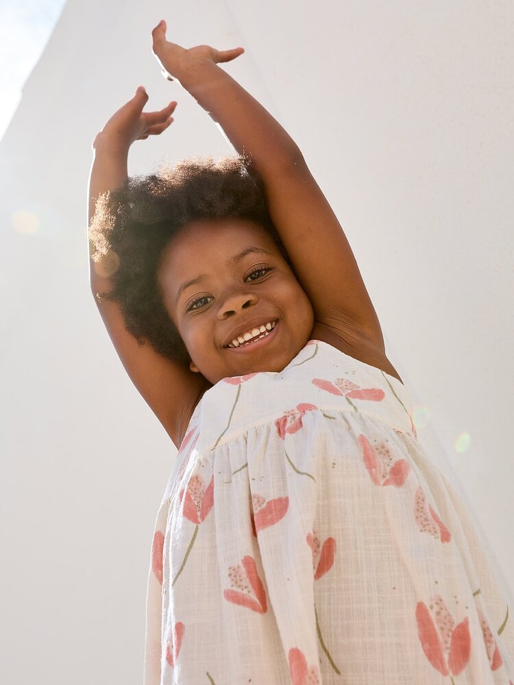 Play Up Printed Woven Dress Tulip - Bio Resin