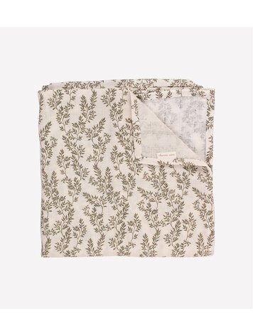 Main Sauvage Muslin Swaddle Blanket - Bay Leaves