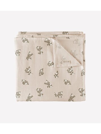 Main Sauvage Muslin Swaddle Blanket - Holly Flowers