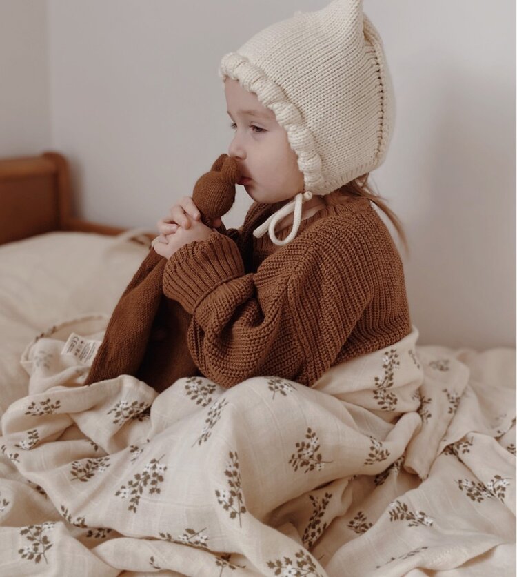 Main Sauvage Muslin Swaddle Dekentje - Holly Flowers