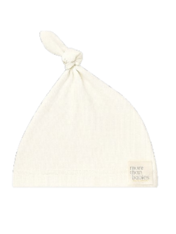 More Than Babies Baby Mutsje - White Rib