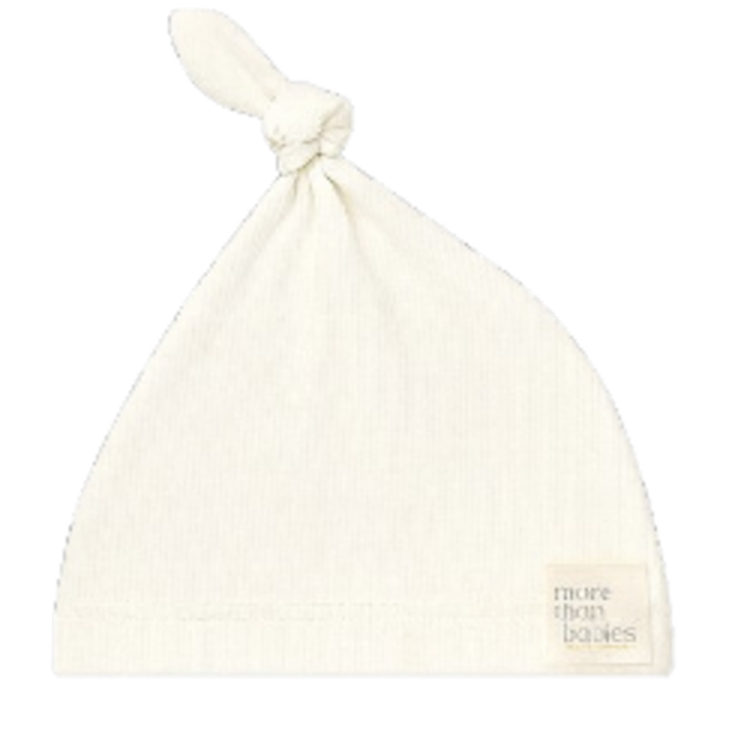 More Than Babies Baby Hat - White Rib