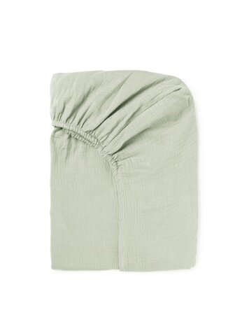 Babyshower Crib Fitted Sheet - Sage Powder