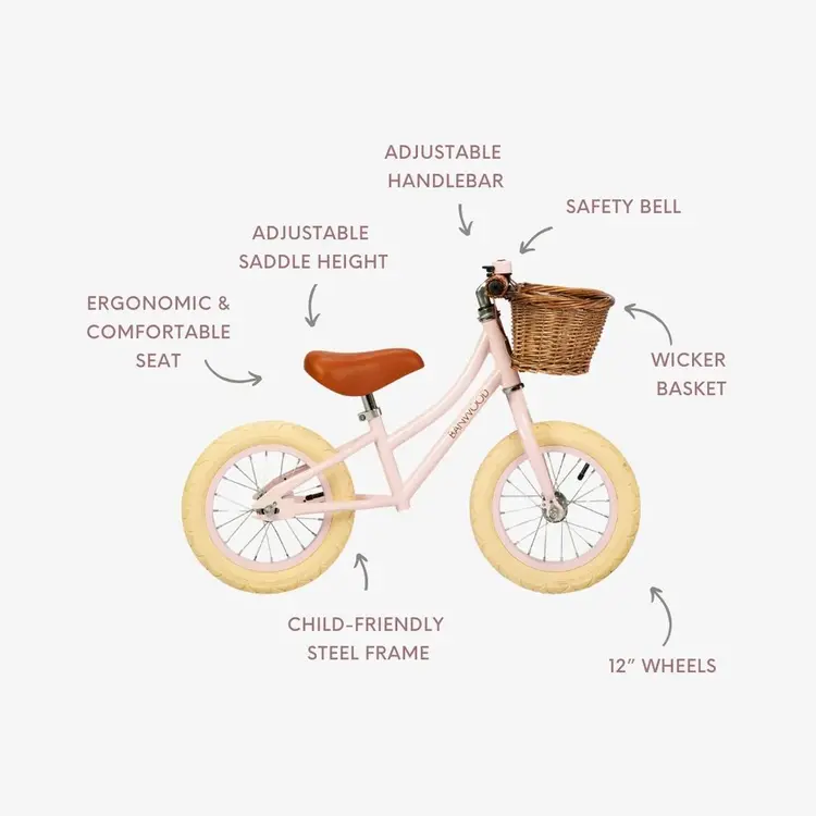 Banwood Loopfietsje Vintage - Pink