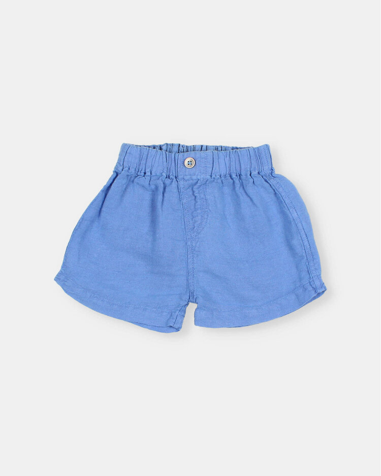 Buho Linen Shorts - Ocean Blue
