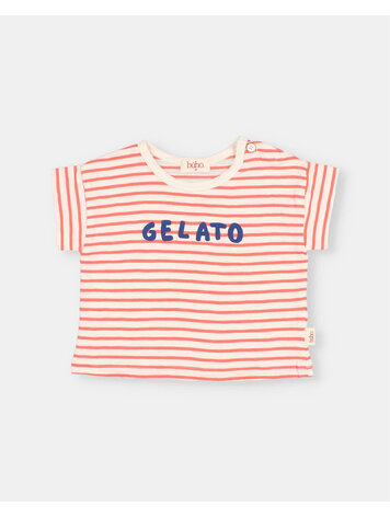 Buho Stripes T-shirt - Coral