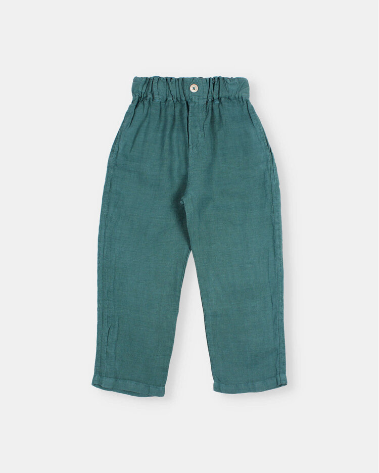 Buho Linen Pants - Green Lake
