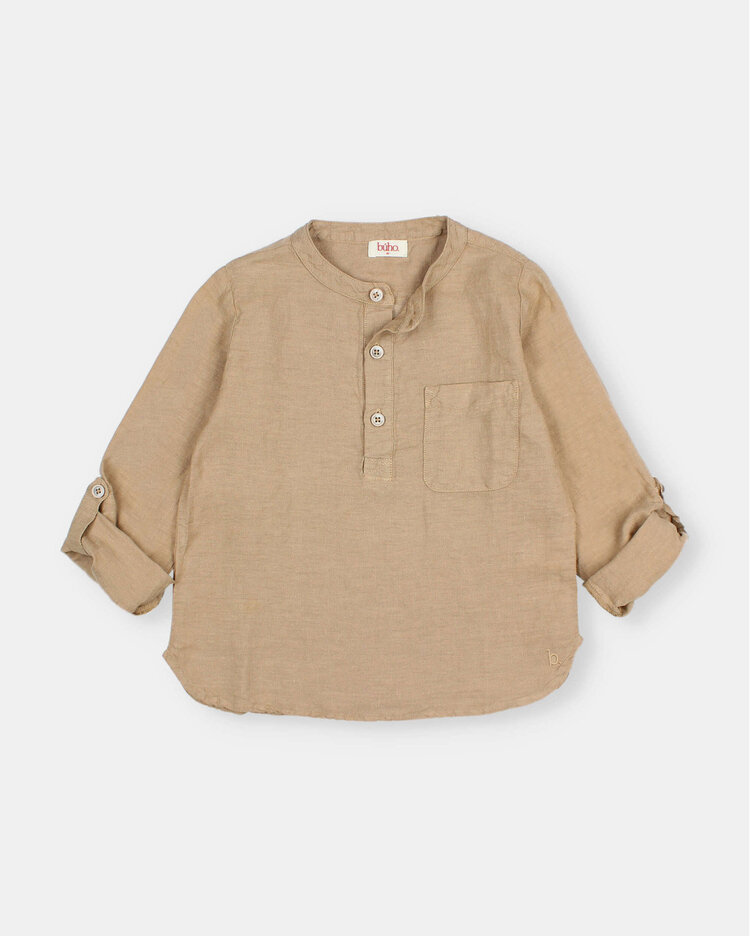 Buho Linen Kurta - Safari