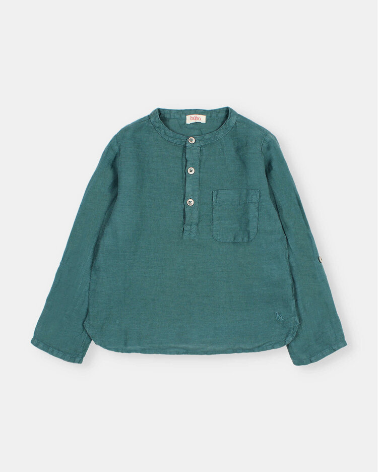 Buho Linen Kurta - Green Lake