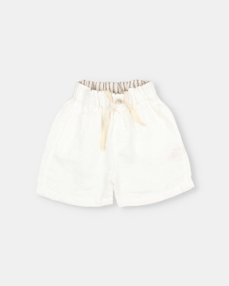 Buho Linen Bermuda - White