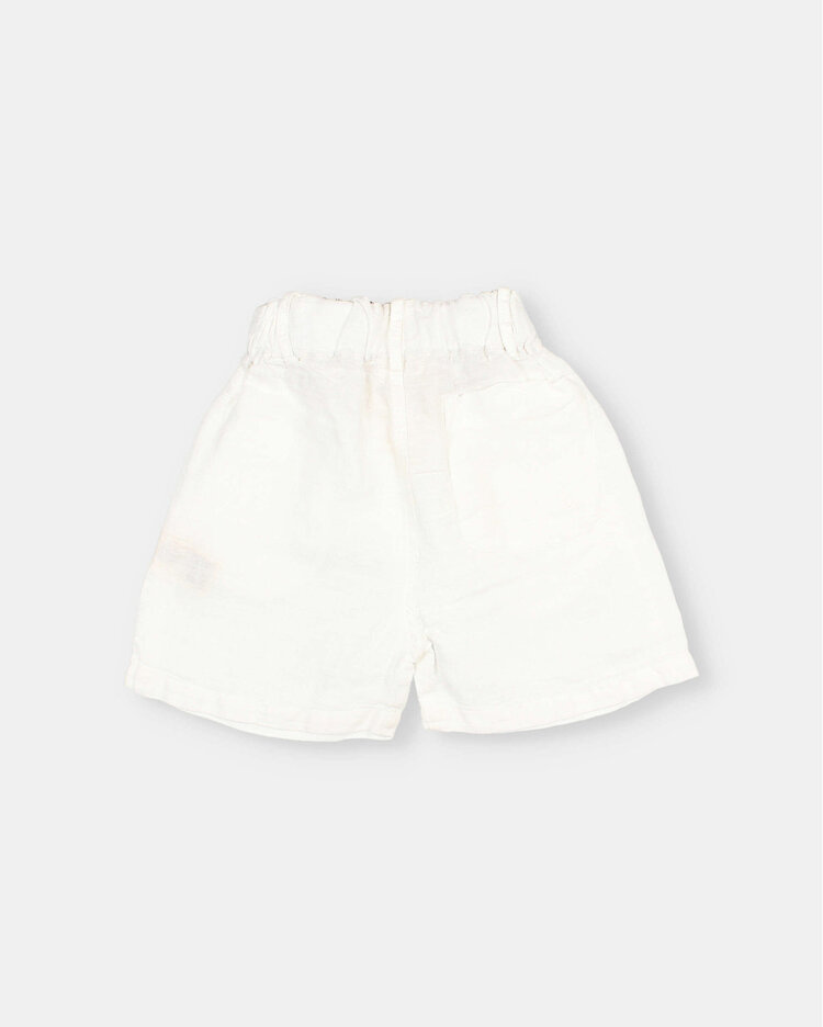 Buho Linen Bermuda - White