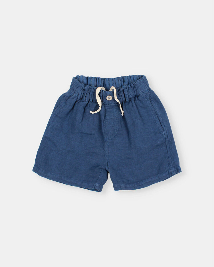 Buho Linen Bermuda - Navy