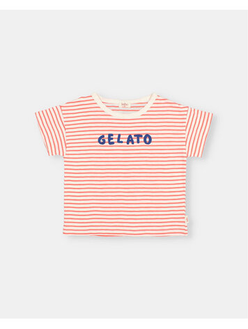 Buho Stripes T-shirt - Coral