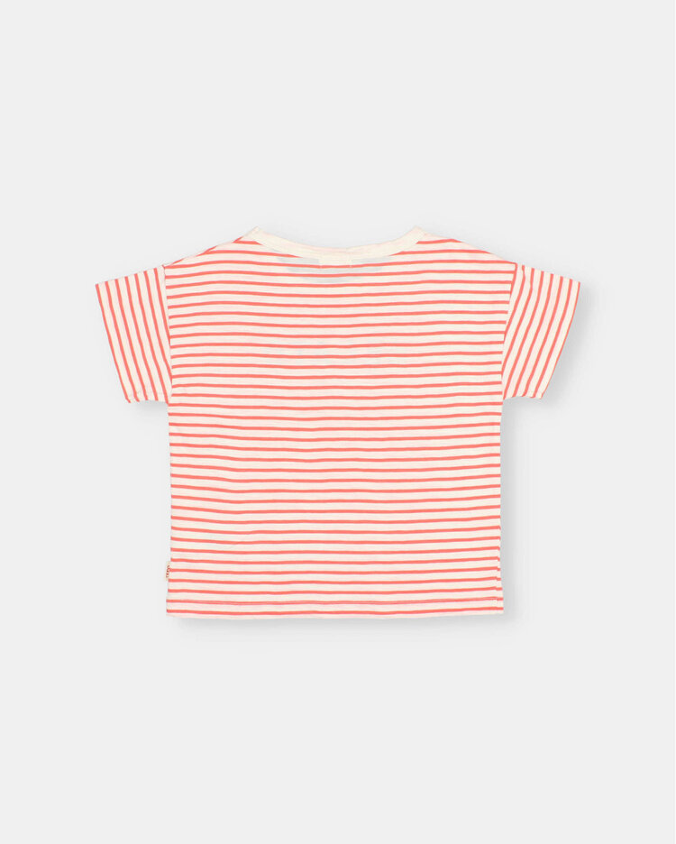 Buho Stripes T-shirt - Coral