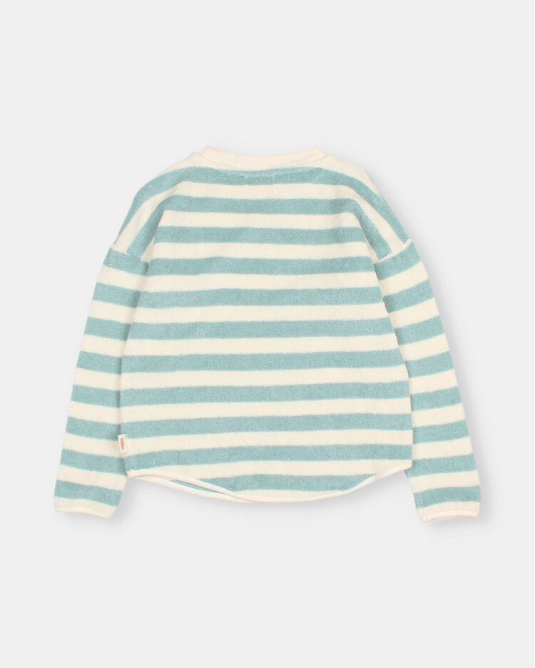 Buho Terry Stripes Sweatshirt - Green Moss