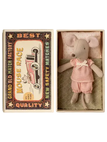 Maileg Little Sister Mouse in Matchbox