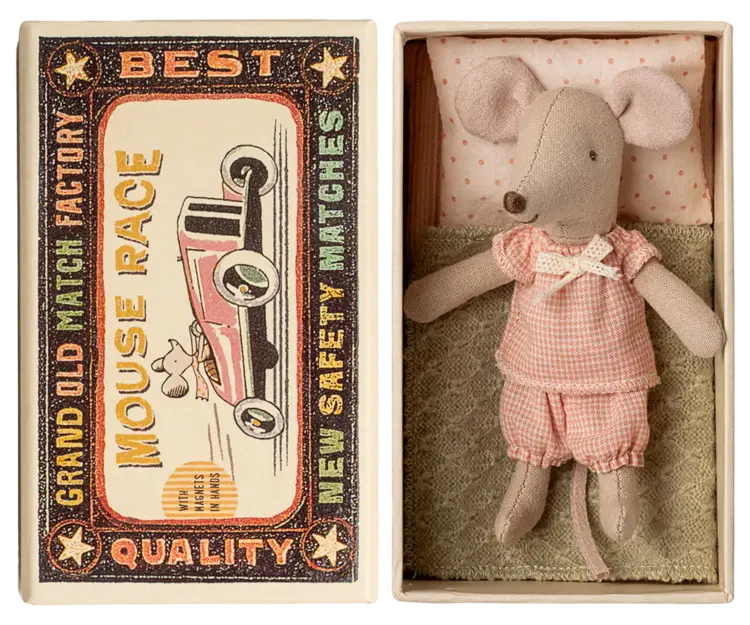 Maileg Little Sister Mouse in Matchbox