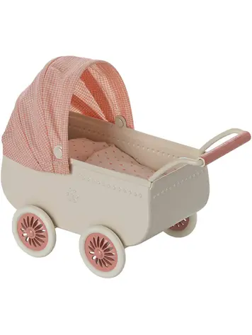 Maileg Pram, Mouse - Coral