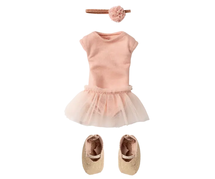 Maileg Ballet Suit And Skirt Rose, Size 2