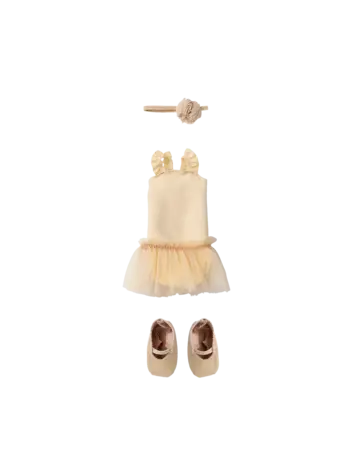 Maileg Ballet Suit And Skirt Cream, Size 2