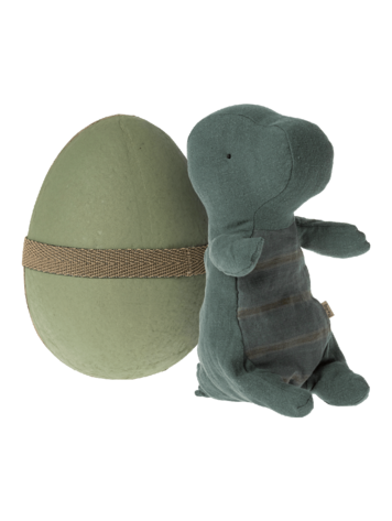 Maileg Gantosaurus In Egg, Small - Dark Petrol