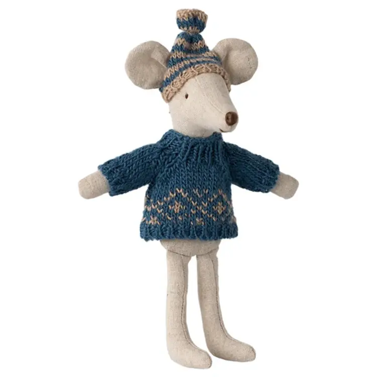 Maileg Knitted Sweater And Hat, Dad Mouse