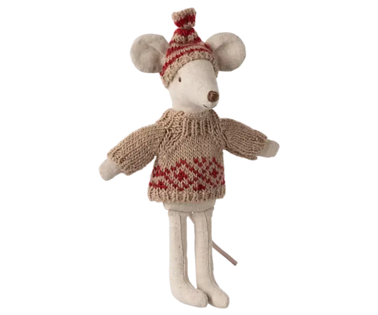 Maileg Knitted Sweater And Hat, Mum Mouse