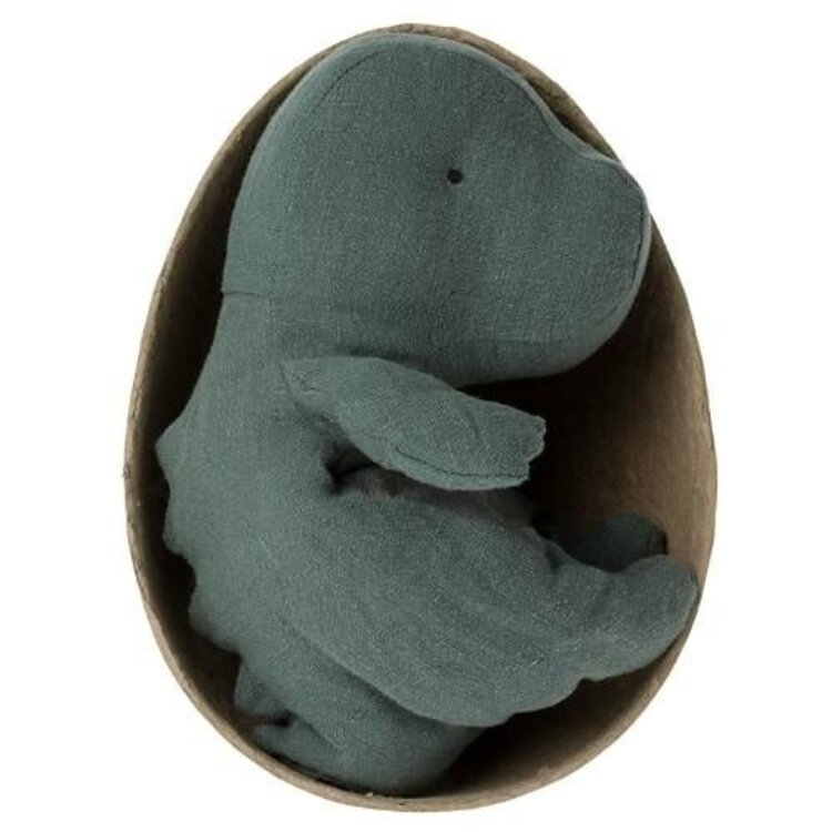 Maileg Gantosaurus In Egg, Small - Dark Petrol