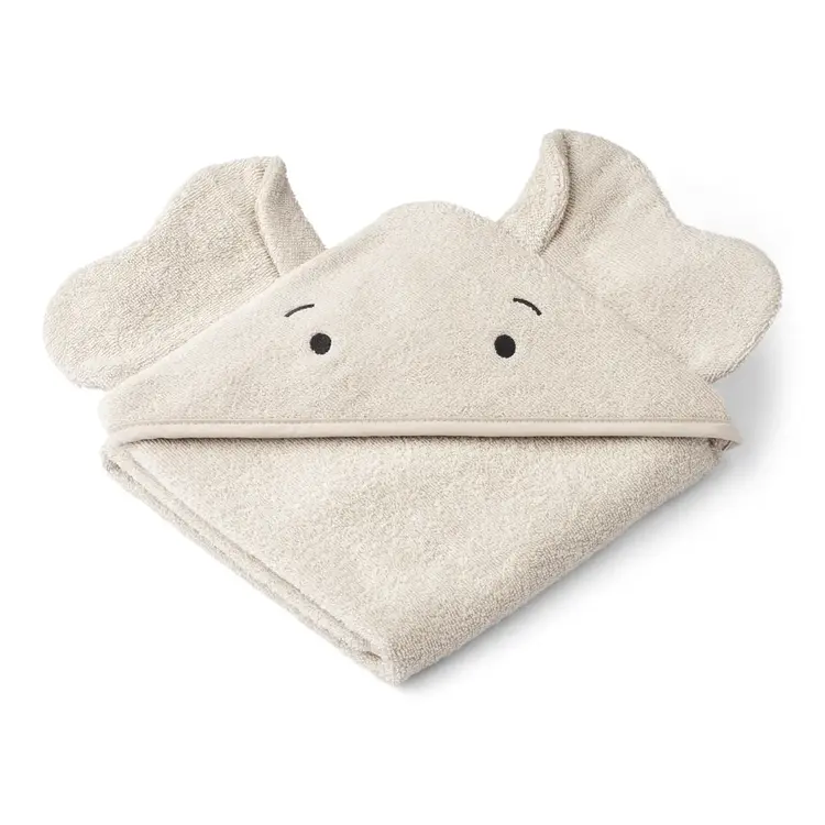 Liewood Albert Elephant Hooded Towel -Sandy