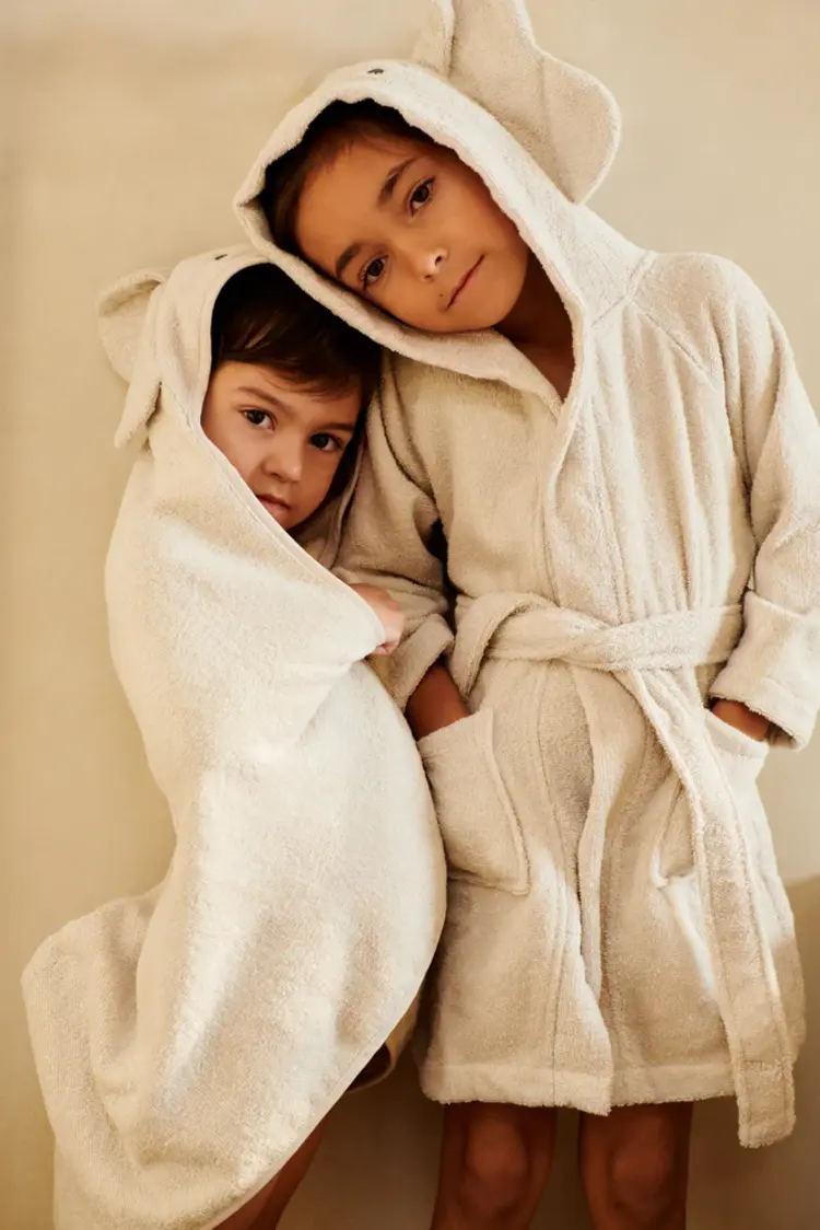 Liewood Albert Elephant Hooded Towel -Sandy
