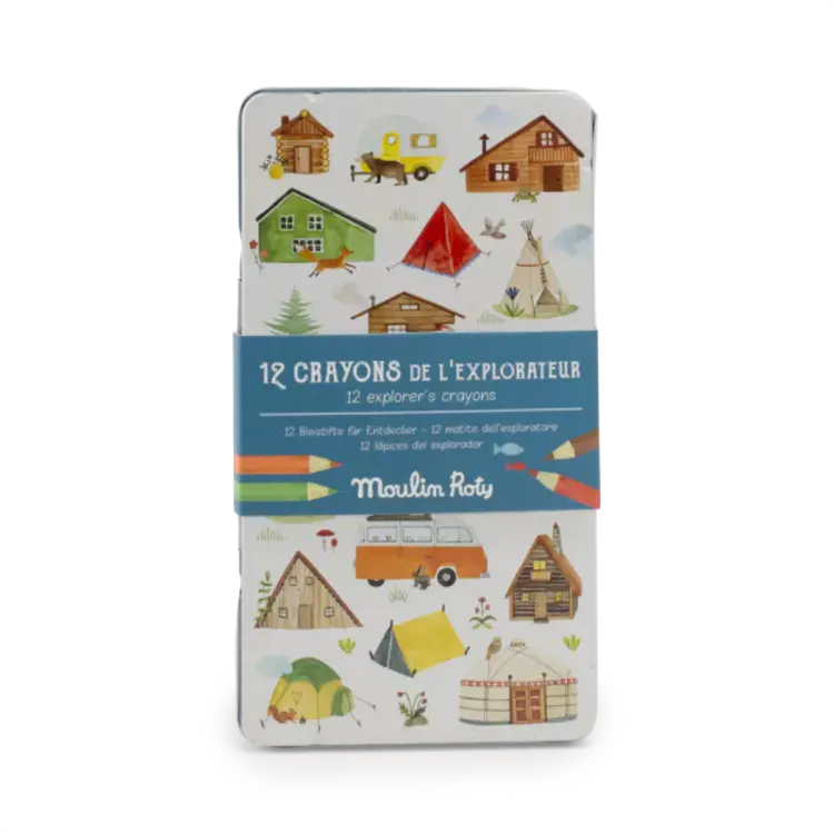Moulin Roty 12 Colored Pencils - The Explorer Le Jardin du Moulin