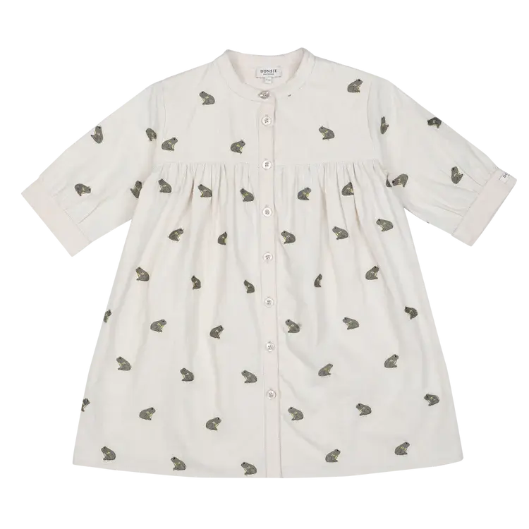 Donsje Amsterdam Ulda Dress Frogs - Warm White