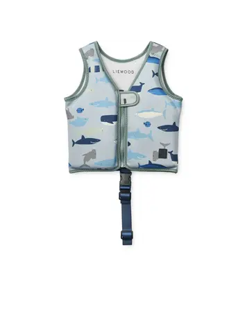 Liewood Dove Zwemvest - Shark/Dove Blue