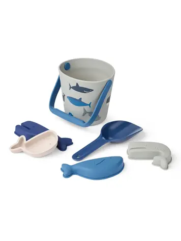 Liewood Gilma Shark Beach Set - Shark/Dove Blue