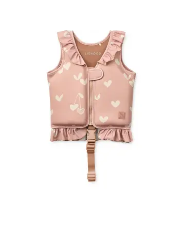 Liewood Dove Swim Vest w Frill - Sweethearts/Pale Tuscany
