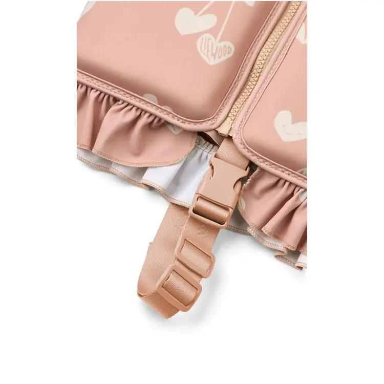 Liewood Dove Swim Vest w Frill - Sweethearts/Pale Tuscany