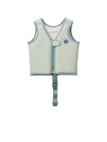 Liewood Dove Seersucker Swim Vest - Peppermint/Sandy