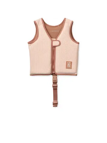 Liewood Dove Seersucker Swim Vest - Stripe Pale Tuscany/Creme de la Creme